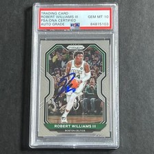 2020-21 Panini Prizm #35 Robert Williams III Signed Card PSA Slabbed Auto Grade