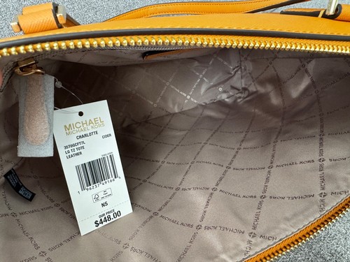 MICHAEL KORS CHARLOTTE LARGE TOP ZIP SHOULDER TOTE IN CIDER - Bild 6 von 6