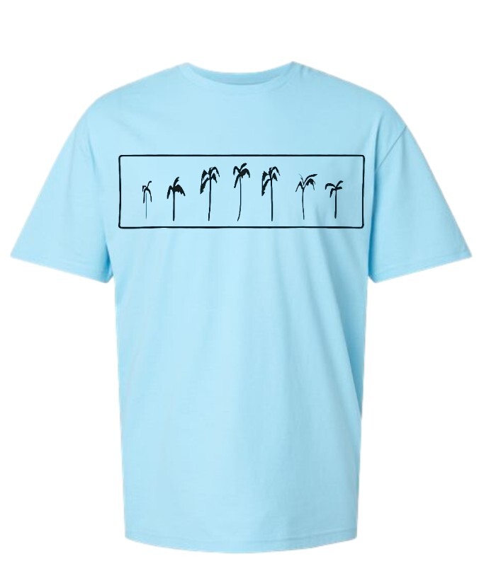 T shirt Una fila di palme