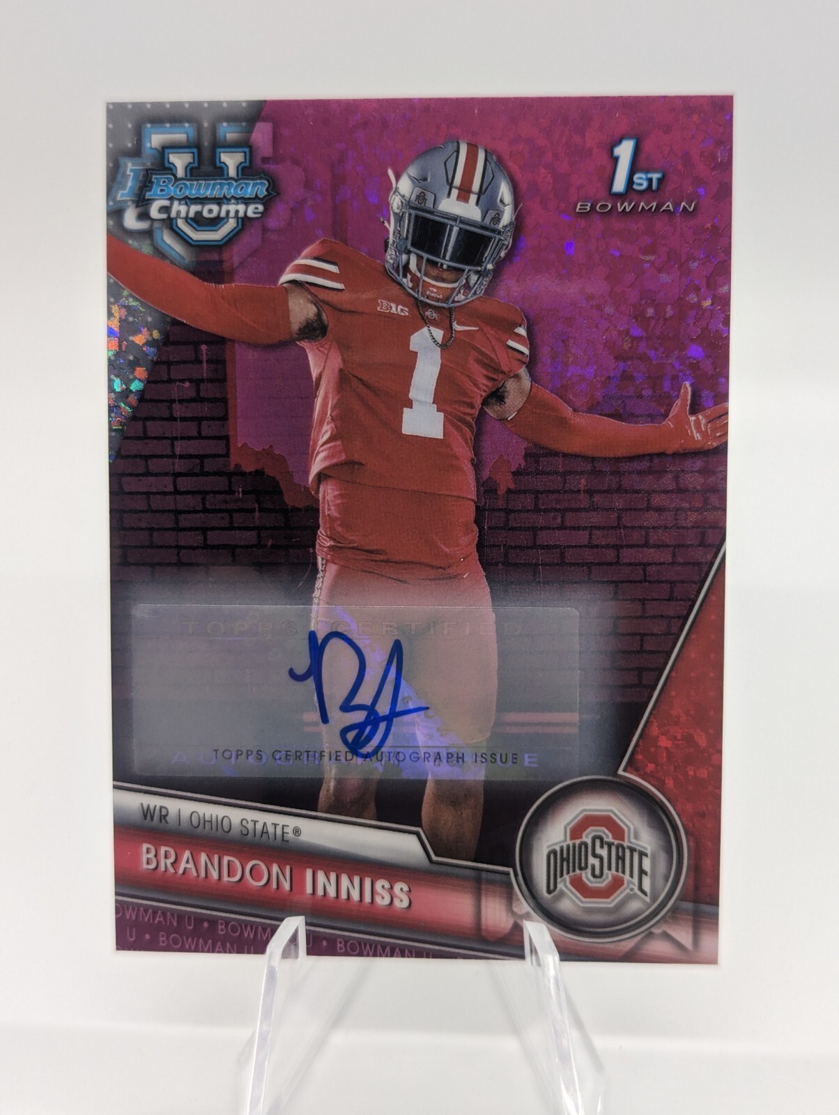 2023 Bowman Chrome U Brandon Inniss Pink Mini Diamond Refractor Auto /150 1st