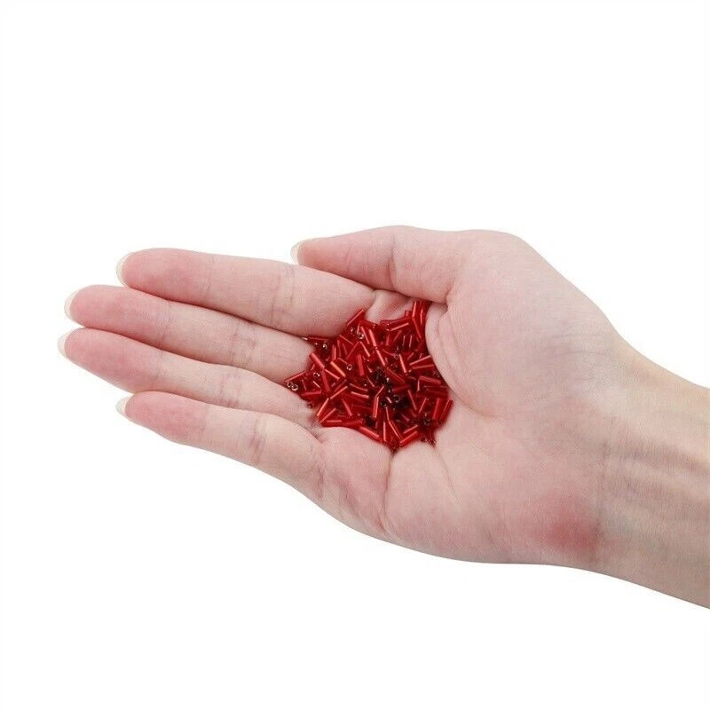 800pcs Czech Bugle Glass Beads Tube Spacer Choose Color 7x2mm DIY Jewelry Craft - Image 4 of 4