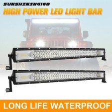 2pc 32inch 180w Led Work Light Bar Spot Flood Offroad Truck Suv Atv 31 Tri-row