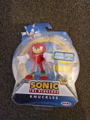 Brandneu in Verpackung Jakks Sonic The Hedgehog 4'' Knuckles Gelenkfigur + Zubehör