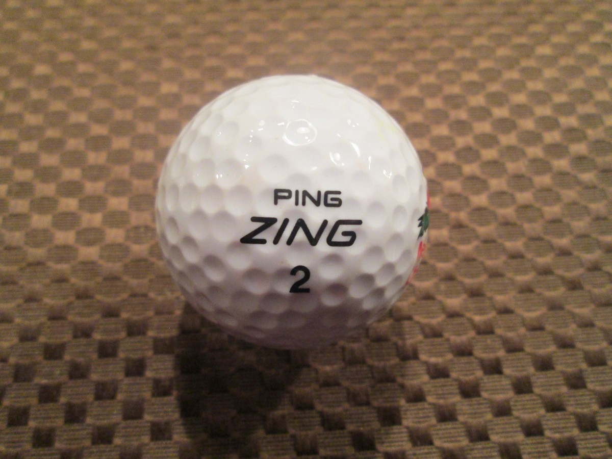 PING GOLF BALL/S-SOLID WHITE PING ZING #2..MERRY CHRISTMAS