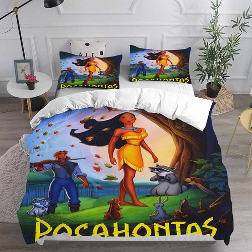 Cosplay Indian Princess Pocahontas 3D Bettbezug Bettwäsche Set Kissenbezug Quilt - Picture 6 of 26