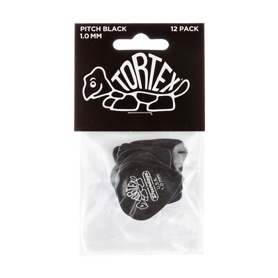DUNLOP 488P.88 Tortex  Pitch Black Standard Guitar Picks 12 Pack and Ships FREE