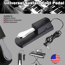 NEW Damper Sustain Pedal Foot Switch For Yamaha Electronic Piano Keyboard Black