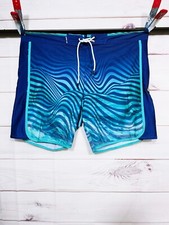 Wave Life Mens Swim Shorts Size 40 Blue w/Drawstring Zipped Pocket