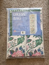  VINTAGE Whitmor "Floral Fantasy" Storage Dress Bag Holds 10-14 Garments - NEW