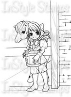 In Style Stamps Barn Girl & Horse Cling Rubber Stamp In Style Stamps Barn Girl & Horse Cling Rubber Stamp