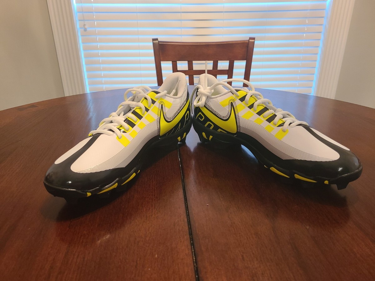 Nike Vapor Edge Shark Football Cleats Volt-Black-Smoke Grey  display picture 1