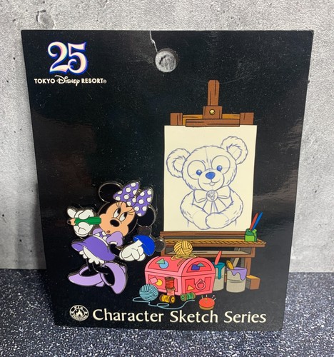 Tokyo Disney Resort Pin - 25 Years Character Sketch Series - Minnie and Duffy - Picture 5 of 6
