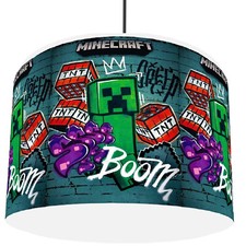 MINECRAFT GRAFFITI  CEILING LIGHT SHADE / TABLE LAMPSHADE   REUSABLE