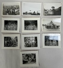 Lot Vintage Antique WWII U.S. Air Force Military Soldier Camp Photo F8
