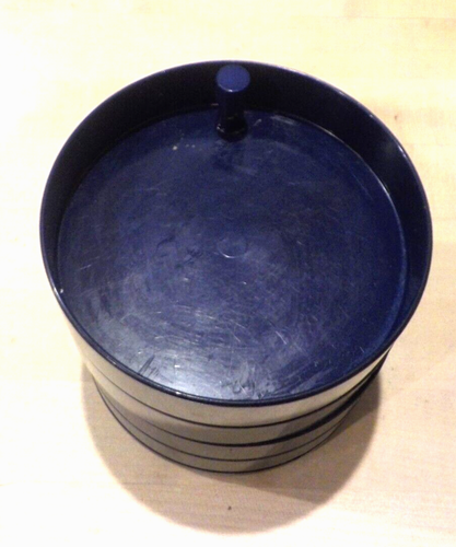 Vintage INTERDESIGN Plastic Swivel Desk Jewelry Trinket Holder NAVY- USA w/Top - Picture 14 of 22