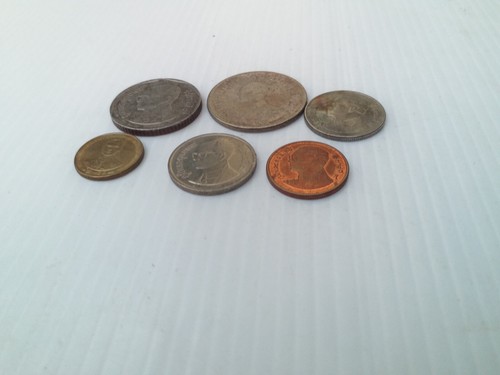 Moneda antigua Rey Rama9 Tailandés Raro Amuleto Coleccionables 1 Baht 25,50 Satang 6 piezas CO986 - Imagen 4 de 7