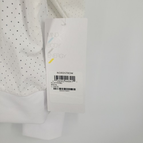 Zella Windbreaker Jacket Girls Size 10 12 White Lightweight Gym New w/tag - Picture 6 of 12
