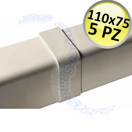Giunto coperchio per canalina 110x75 mm - 5 PZ