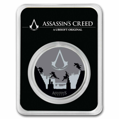Assassin's Creed  Rooftop Assassin's - 1 oz Ag Colorized In TEP Limited Edition!