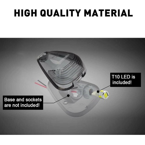 5X LED Cab Roof Marker Lights Smoke Kit For 99-16 Ford F250 F350 F450 Super Duty - Picture 6 of 11