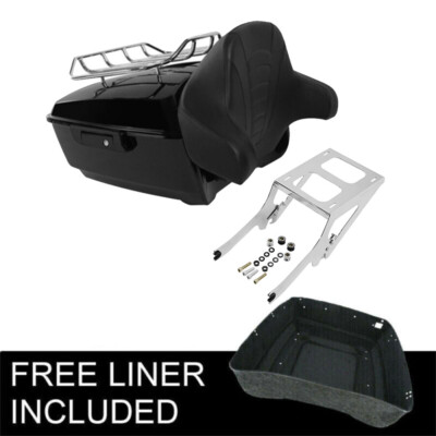 King Pack Trunk Pad Two Up Rack Fit For Harley Tour Pak Heritage Classic 18-up