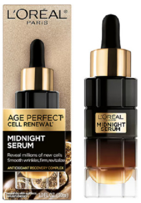 L'Oréal Midnight Serum - Age Perfection Cell Renewal - 1.0 FL OZ (30 ml) - New!