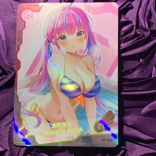 Minato Aqua V TUBER Maiden Party Goddess ACG WAIFU Girl Holo SR Card