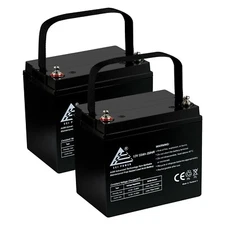 2 pack | 12V 33Ah AGM Sealed Lead Acid Battery Also Replaces 35Ah, 34Ah, 32Ah