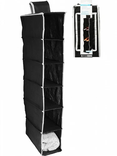 Hänge Organizer Hängeregal 80x30x30cm Schwarz Camping Kleiderschrank C370