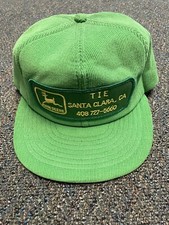 Vintage NOS John Deere Trucker Hat Snapback Green Corduroy Made In USA TIE CA