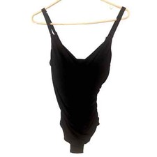 Jantzen Black Ruched Center Adj. Straps Plus Sized NWT One-piece Swimsuit Sz.16W
