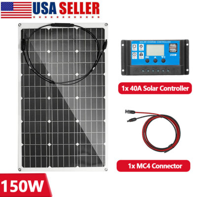 150W 300W 450W 600W 900W Watt 18V Flexible Solar Panel Mono Home Camping Boat US
