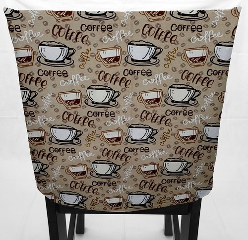 Fundas traseras o fundas de asiento para silla de comedor con granos de café - Imagen 8 de 10