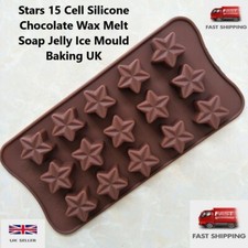 Stars 15 Cell Silicone Chocolate Wax Melt Soap Jelly Ice Mould Baking UK