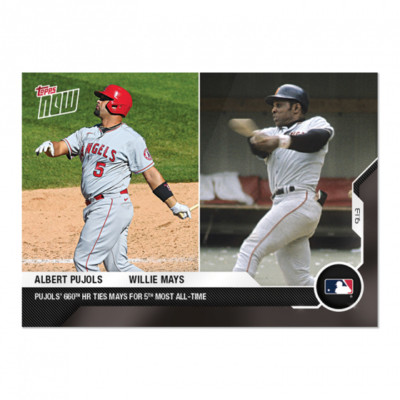 2020 Topps Now~Card #262 Albert Pujols 660th HR Ties Mays For 5th Most All-Time 