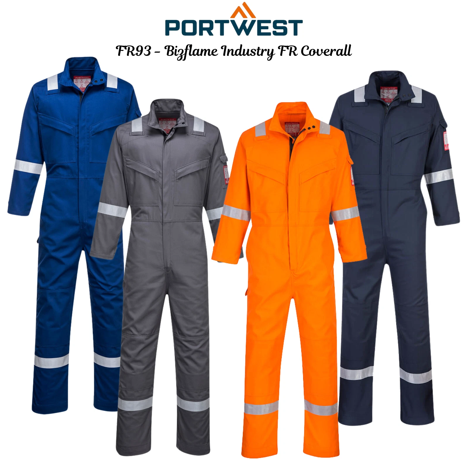 Bizflame Industry Flame Resistant Coverall AntiStatic Welding Protection Overall