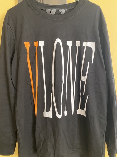 VLONE Shirt Black/Orange Staple Long 