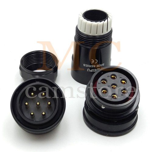 SA28 WEIPU 7Pin Waterproof Connector,LED Power Cable Connector Plug Socket 25A - Picture 6 of 7