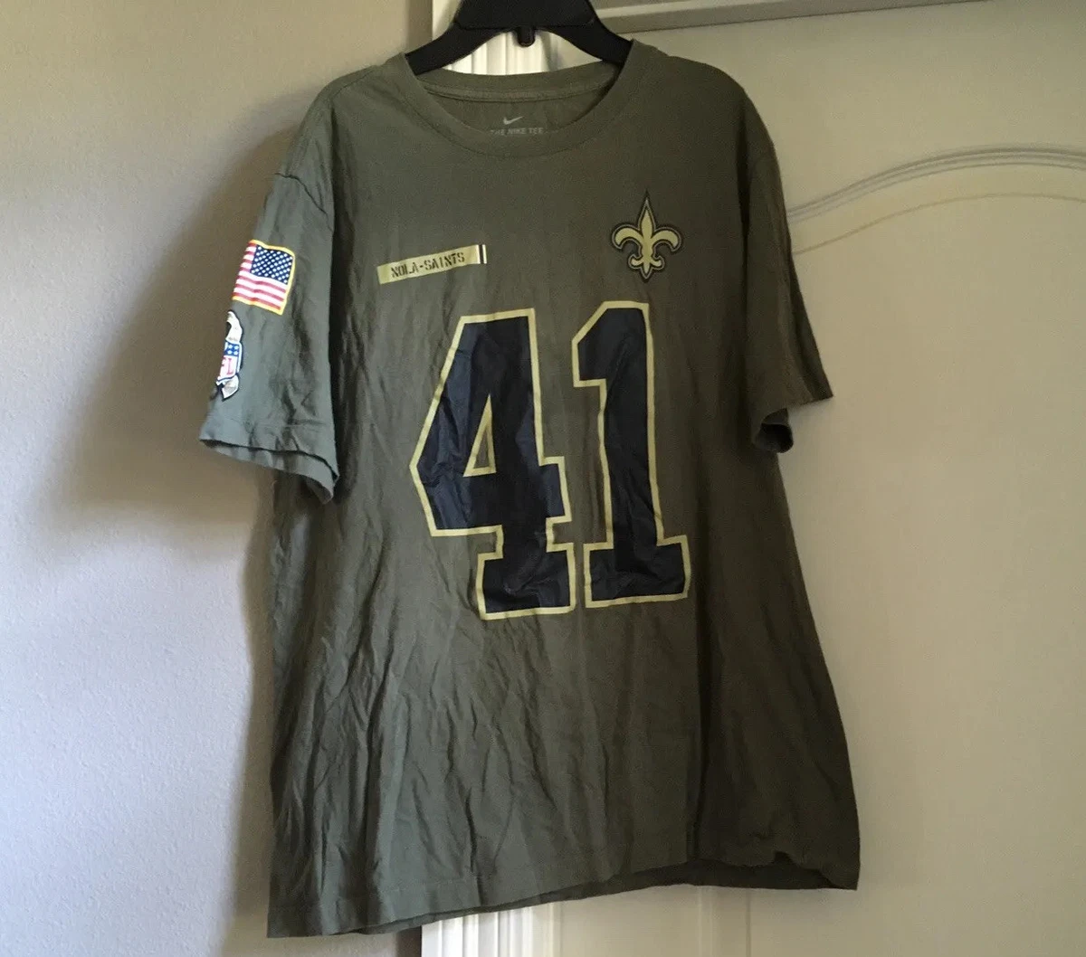 Nike New Orleans Saints T-Shirt Alvin Kamara Salute to Service Edition NFL  Sz L | eBay