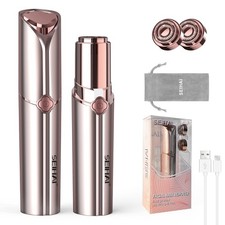 Women Facial Hair Removal Device Rechargeable Face Upper Lip Chin 2 Heads