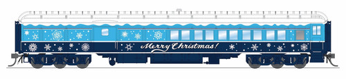Broadway Limited 9745 azul y blanco con temática navideña equipaje combinado coche, escala HO | Zustand: New
