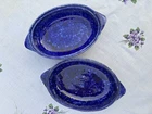 Tiffany & Co. Stangl Blue Caughley Spongeware Lidded Casserole Dish