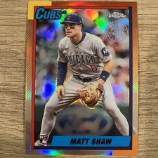 2025 Topps Chrome Update Matt Shaw Cubs Rookie - 1990 Topps Baseball #90CU-20 RC