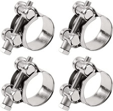 T-bolt Hose Clamps Adjust Tube Clamps 23-25mm 304 Stainless Steel Heavy Duty Pi