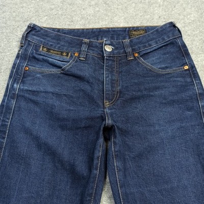 Herrlicher Selvedge Marlies Womens Straight Jeans 27/32 Dark Blue Stretch 27x32
