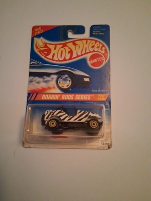 Hot Wheels Roll Patrol 1995 Roarin  Rods Series #2/4 Zebra Jeep 4x4 Collector...