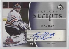 2006-07 Upper Deck Trilogy Scripts Ty Conklin #TS-TC Auto 7ez