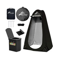 Portable Toilet with Pop Up Privacy Tent,XL Large Portable Toilet f... Fast Ship