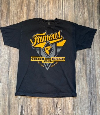 VTG Famous Stars & Straps Men's XL Black Graphic Print Crew Neck T-Shirt