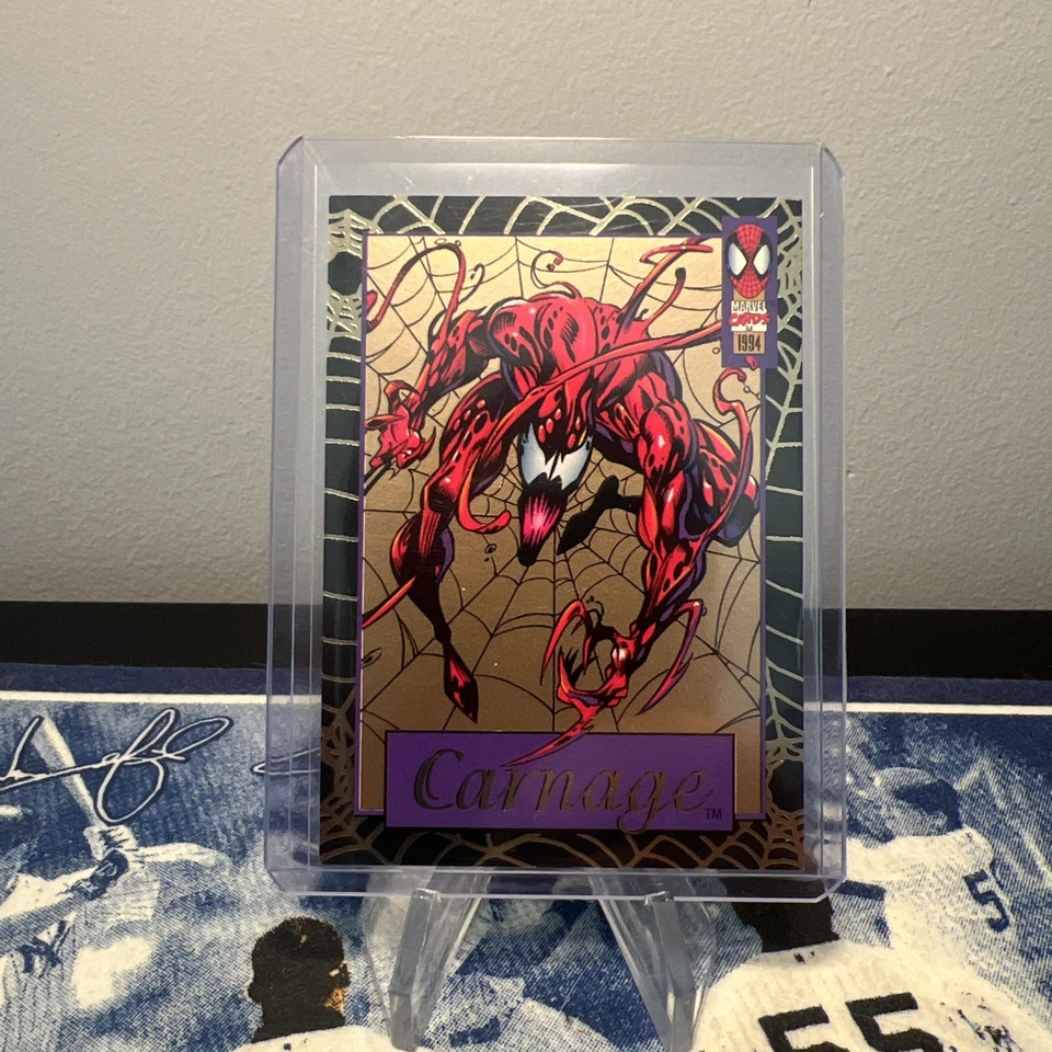 1994 Fleer Marvel Amazing Spider-Man - #6 大屠杀金网箔追逐卡 — 第 2/3 张图片